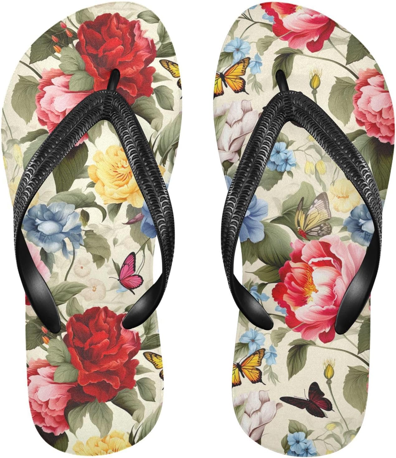SPRIPORT Женские и мужские тонкие шлепанцы с красным цветочным принтом и бабочками, удобные повседневные сандалии с мягкой стелькой и нескользящей резиновой подошвой, плоские сандалии для прогулок, пляжа и лета
SPRIPORT Женские и мужские тонкие шлепанцы с красным цветочным принтом и бабочками, удобные повседневные сандалии с мягкой стелькой и нескользящей резиновой подошвой, плоские сандалии для прогулок, пляжа и лета