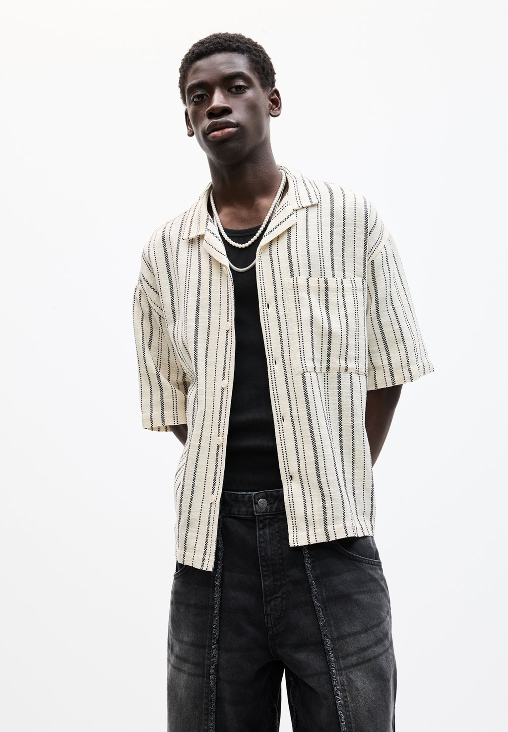 Рубашка RUSTIC STRIPED PULL&BEAR, белый
Рубашка RUSTIC STRIPED PULL&BEAR, белый