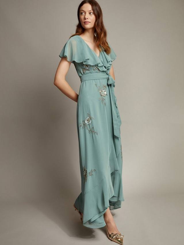 Макси-платье с рюшами ausha Monsoon, зеленый
Макси-платье с рюшами ausha Monsoon, зеленый