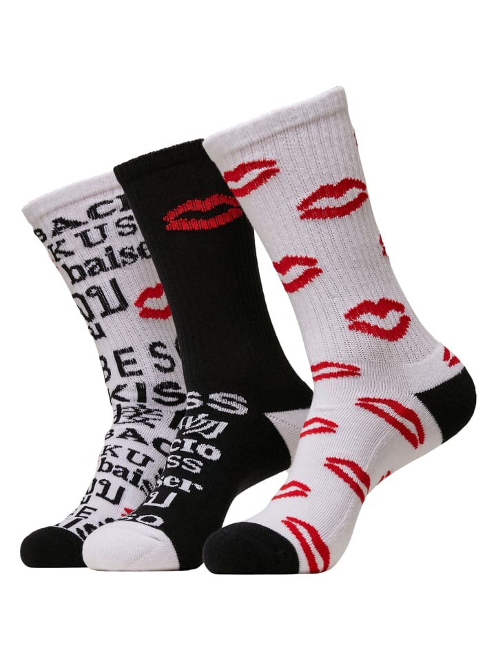 Носки Mister Tee, цвет black/white/red 
Носки Mister Tee, цвет black/white/red