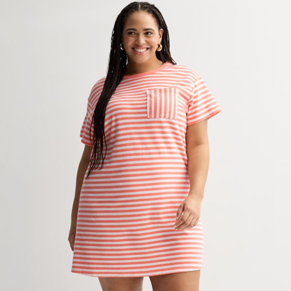 Платье-футболка большого размера из махрового полотенца Sonoma Goods For Life, цвет coral small stripe
Платье-футболка большого размера из махрового полотенца Sonoma Goods For Life, цвет coral small stripe