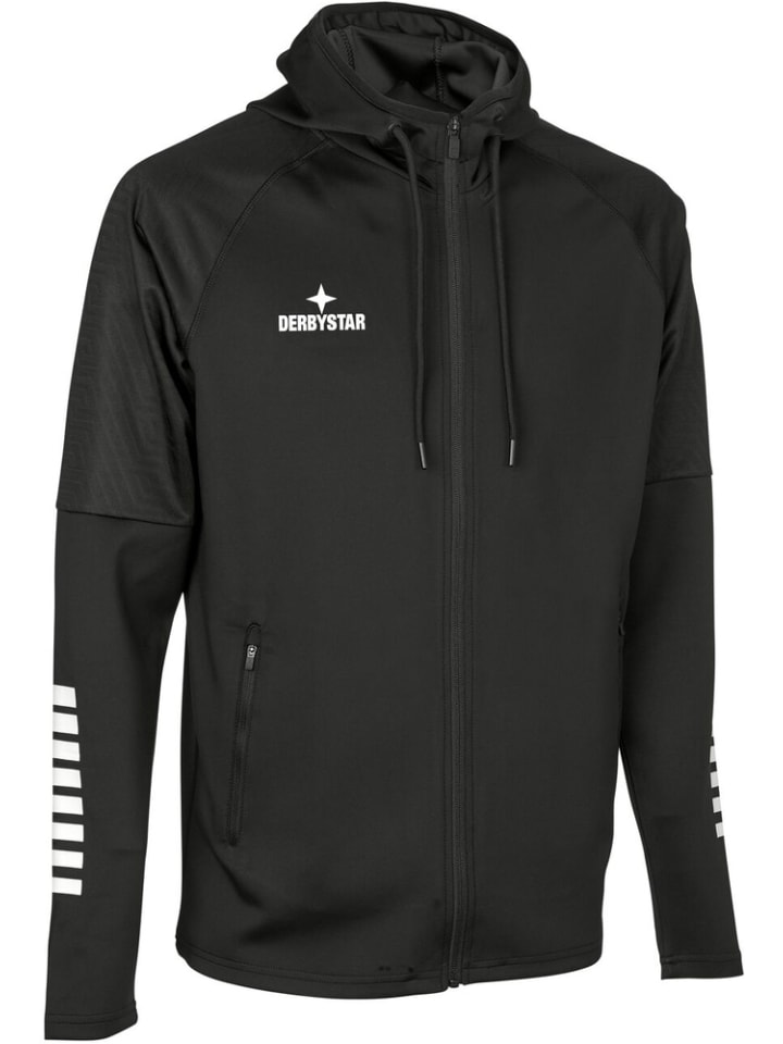 Детская тренировочная куртка "Primo V24" с капюшоном черного цвета Derbystar
Детская тренировочная куртка "Primo V24" с капюшоном черного цвета Derbystar