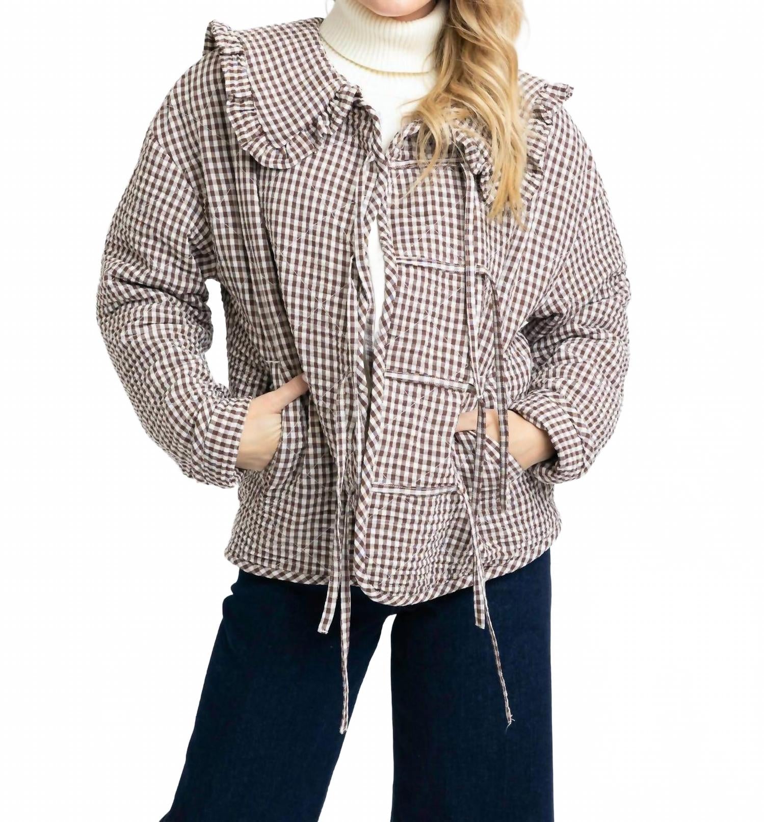 Karlie Куртка Georgi в клетку, коричневая
Karlie Куртка Georgi в клетку, коричневая