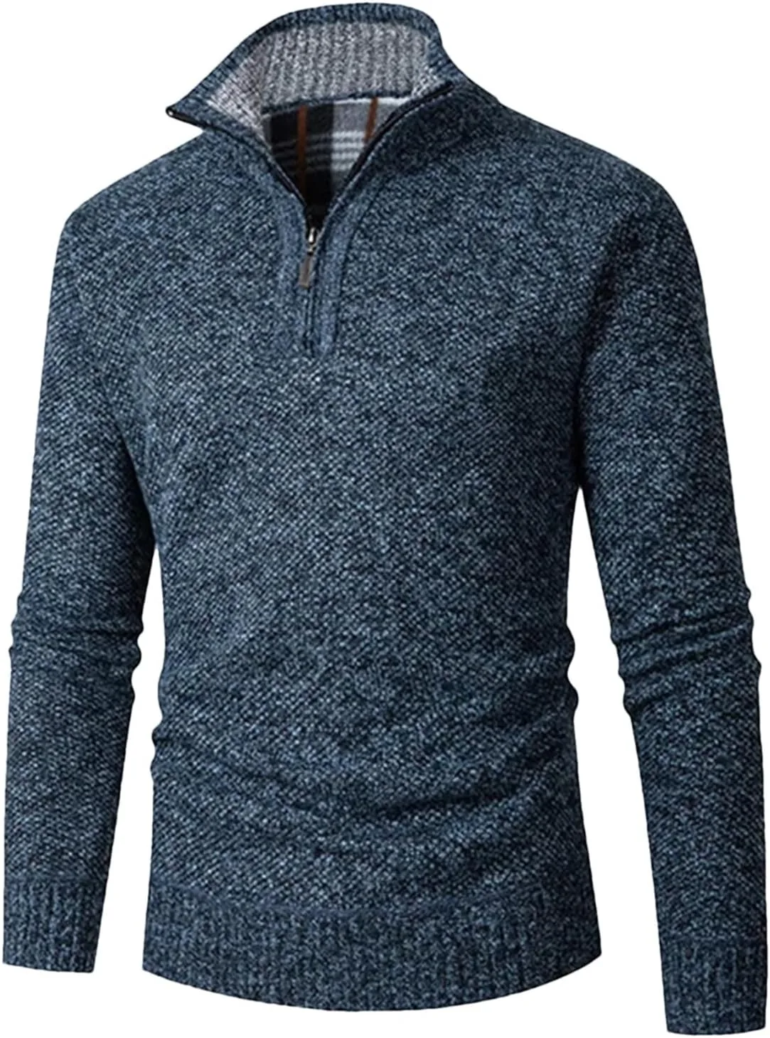 Мужской вязаный свитер с 1/4 молнией и воротником-воронкой ZouoYYii
Мужской вязаный свитер с 1/4 молнией и воротником-воронкой ZouoYYii