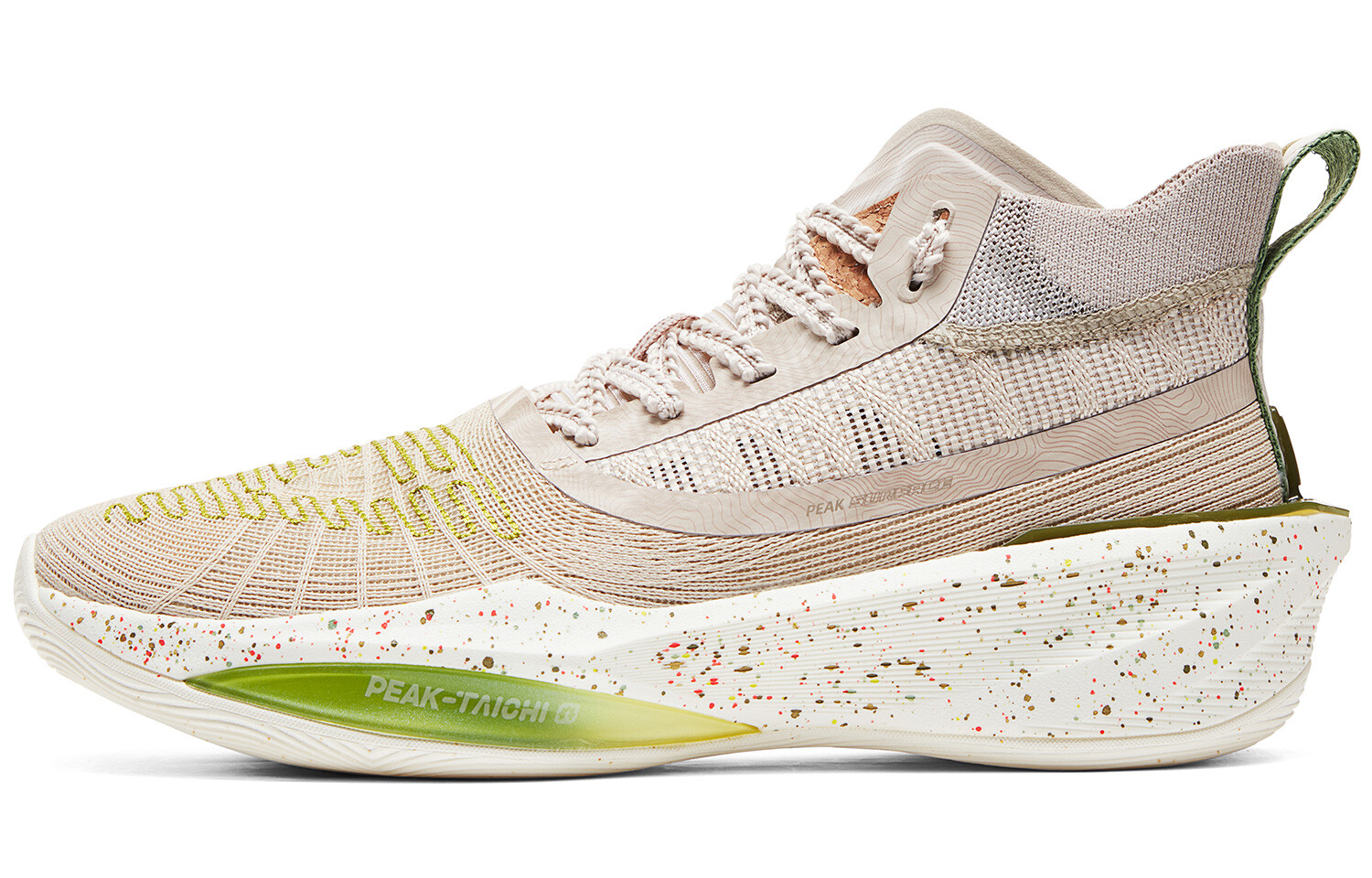 Баскетбольные кроссовки мужские с низким верхом цвета слоновой кости и желтого цвета Peak 
Баскетбольные кроссовки мужские с низким верхом цвета слоновой кости и желтого цвета Peak