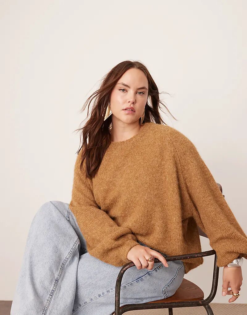 Джемпер свободного кроя Curve с круглым вырезом цвета верблюжьей шерсти ASOS EDITION
Джемпер свободного кроя Curve с круглым вырезом цвета верблюжьей шерсти ASOS EDITION