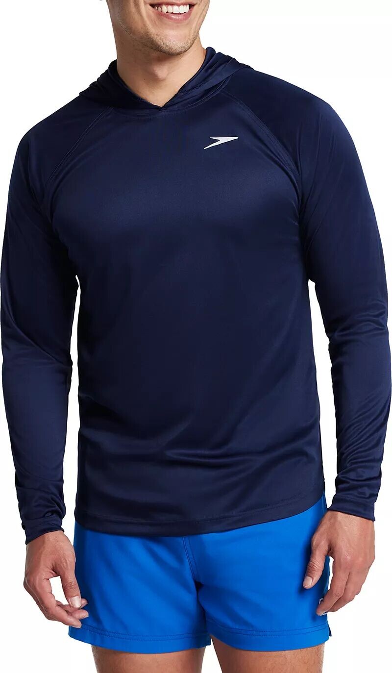Мужская рубашка для плавания Speedo с капюшоном и длинными рукавами
Мужская рубашка для плавания Speedo с капюшоном и длинными рукавами