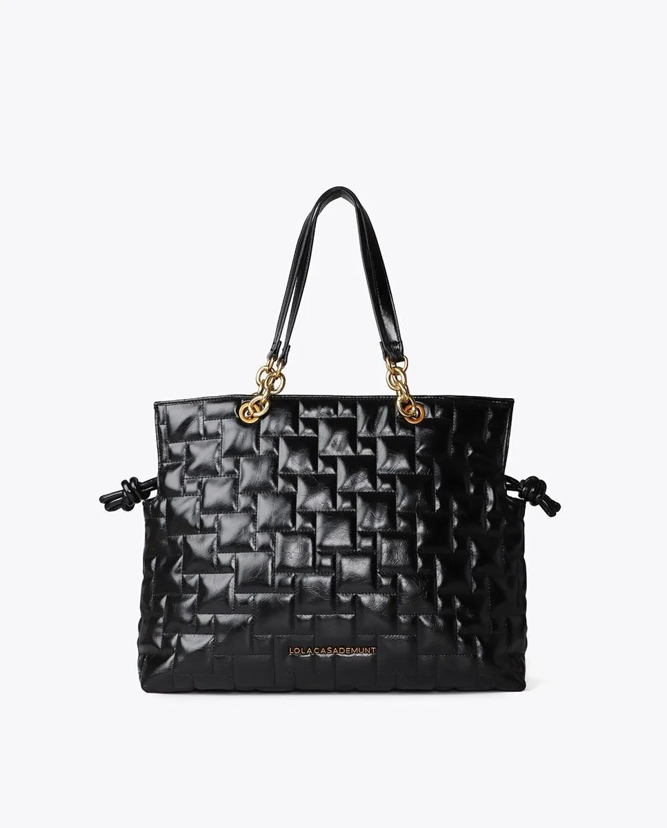 Мужская и женская сумка с двойной ручкой и стеганым дизайном Lola Casademunt, черный
Мужская и женская сумка с двойной ручкой и стеганым дизайном Lola Casademunt, черный