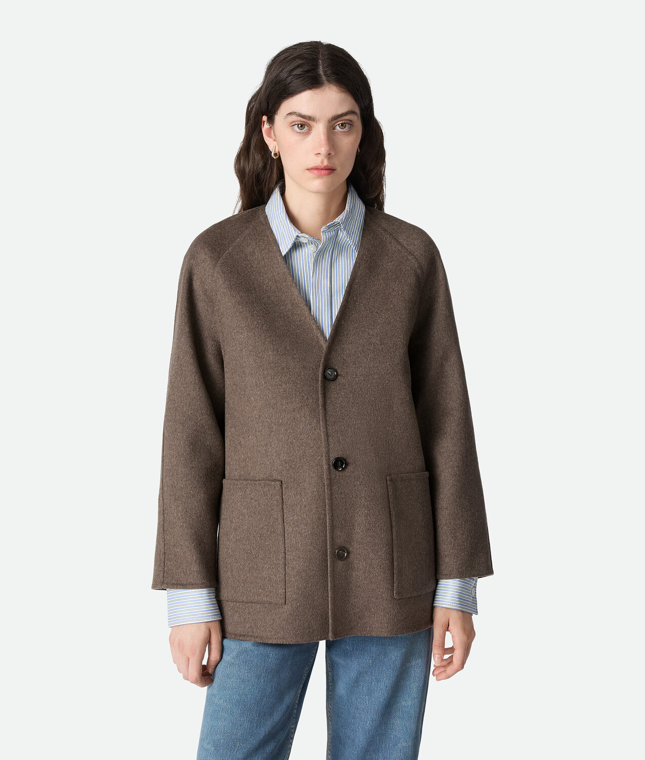 Double face wool coat BOTTEGA VENETA, каштановый меланж
Double face wool coat BOTTEGA VENETA, каштановый меланж