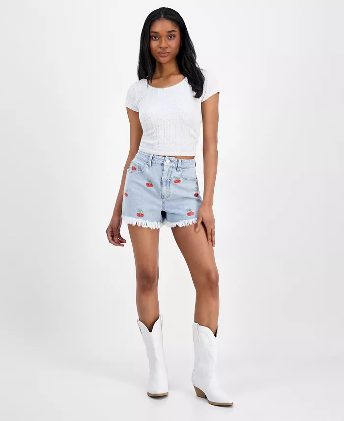 Джинсовые шорты с вышивкой Cherry для подростков Indigo Rein, синий
Джинсовые шорты с вышивкой Cherry для подростков Indigo Rein, синий