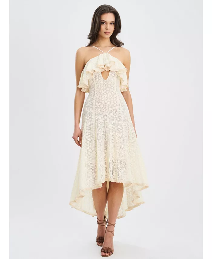 Женское платье-миди Idra без рукавов с кружевной отделкой и шлейфом Miss Circle, желтый
Женское платье-миди Idra без рукавов с кружевной отделкой и шлейфом Miss Circle, желтый