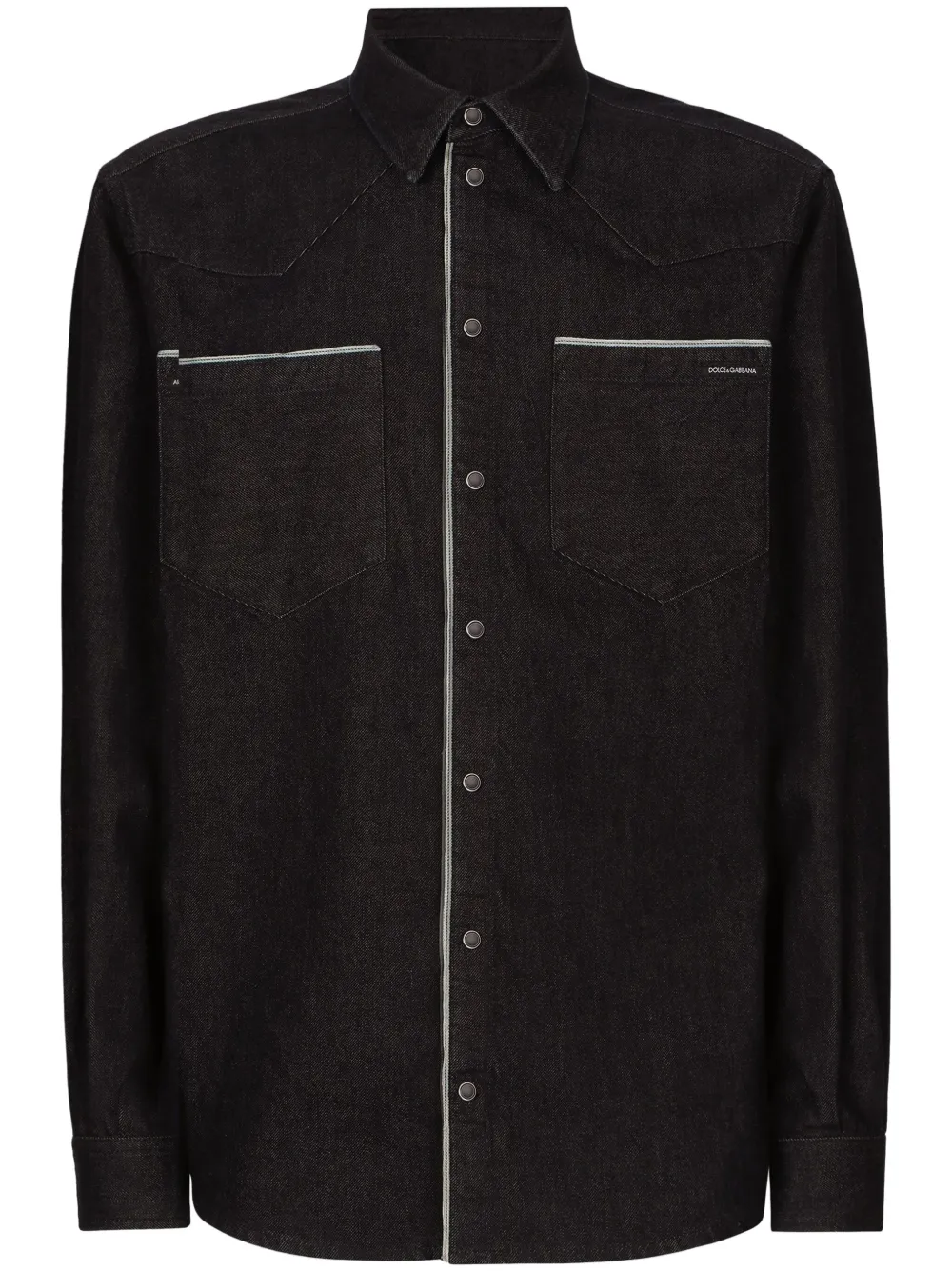 Джинсовая рубашка с контрастной отделкой DOLCE & GABBANA, синий
Джинсовая рубашка с контрастной отделкой DOLCE & GABBANA, синий