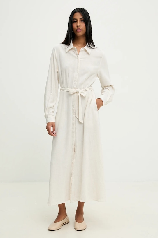 Платье с льняной тканью Answear.Lab, бежевый
Платье с льняной тканью Answear.Lab, бежевый