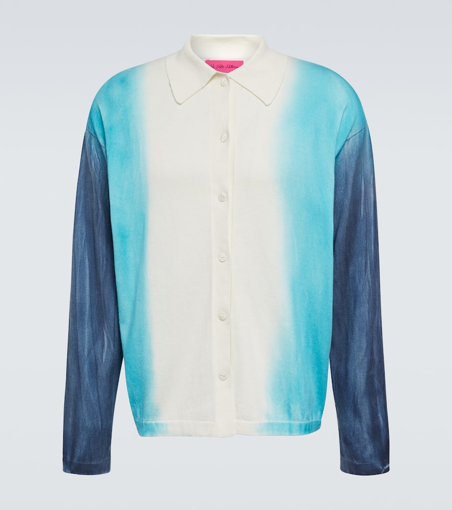 Хлопковый кашемировый кардиган The Elder Statesman, Ivory W/Aqm/Oxb - C650
Хлопковый кашемировый кардиган The Elder Statesman, Ivory W/Aqm/Oxb - C650