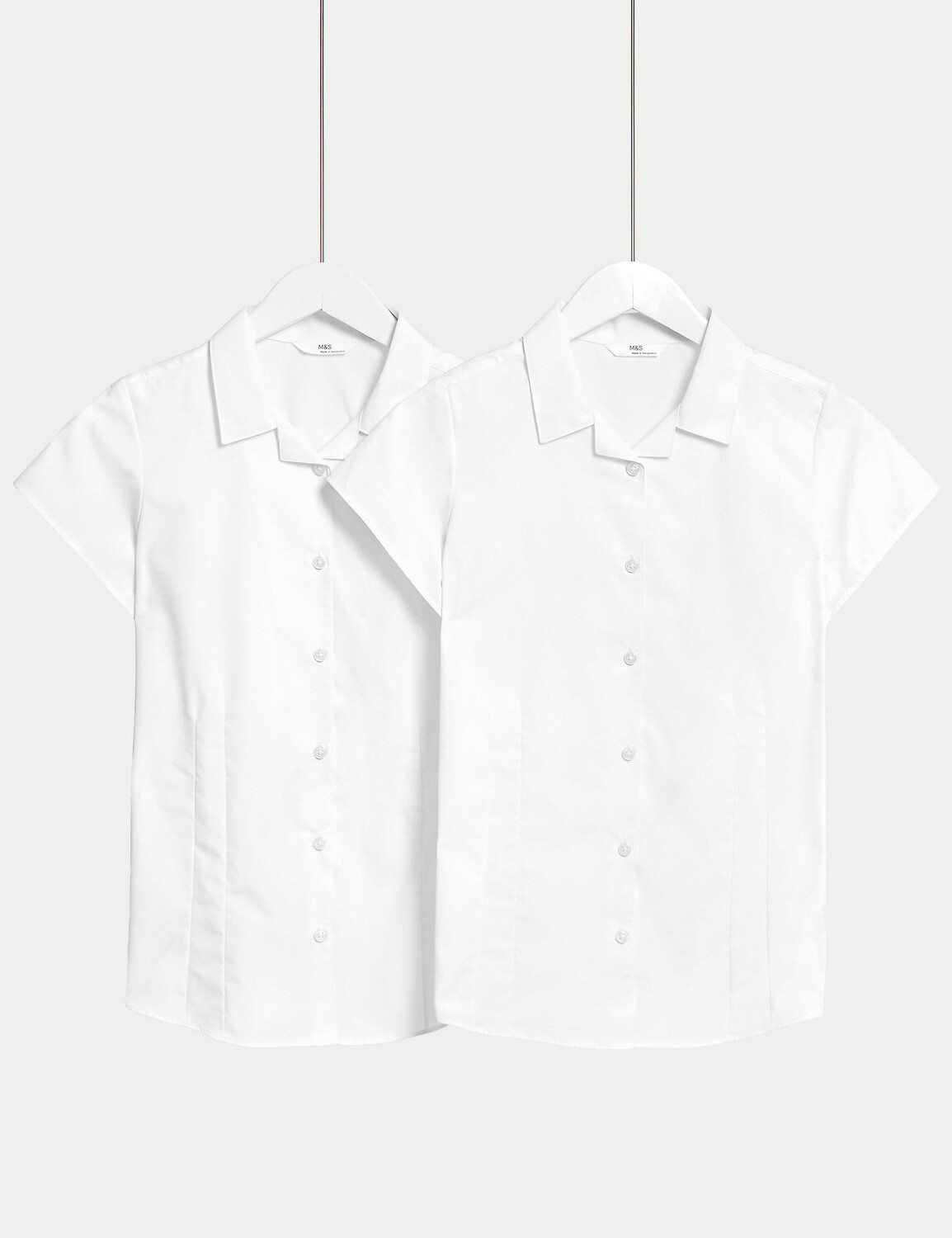 2 пары школьных рубашек Easy Iron Revere для девочек (2–16 лет) Marks & Spencer, белый
2 пары школьных рубашек Easy Iron Revere для девочек (2–16 лет) Marks & Spencer, белый