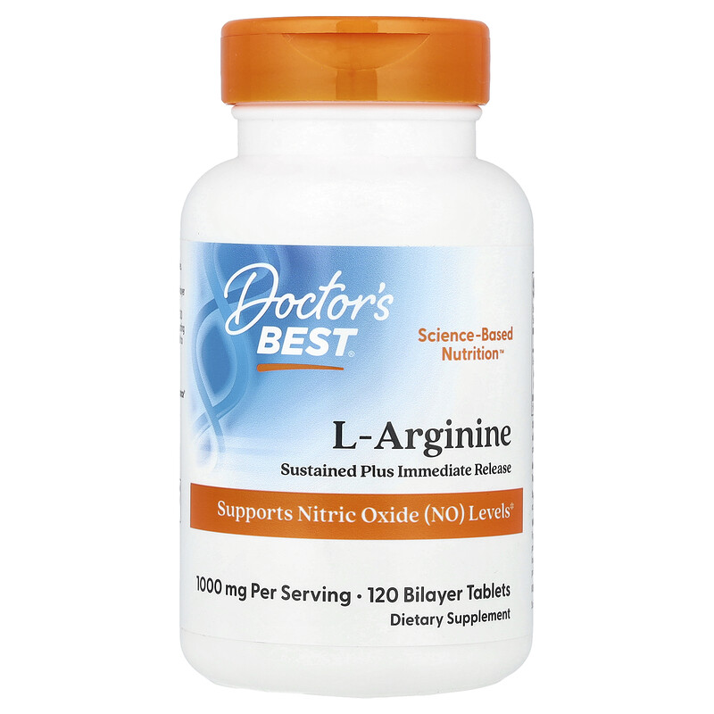 Doctor's Best, L-аргинин, 1000 мг, 120 двухслойных таблеток (500 мг на таблетку)
Doctor's Best, L-аргинин, 1000 мг, 120 двухслойных таблеток (500 мг на таблетку)