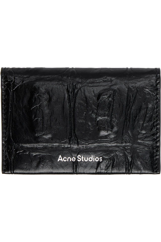 Складной кожаный держатель для карт Acne Studios, черный
Складной кожаный держатель для карт Acne Studios, черный