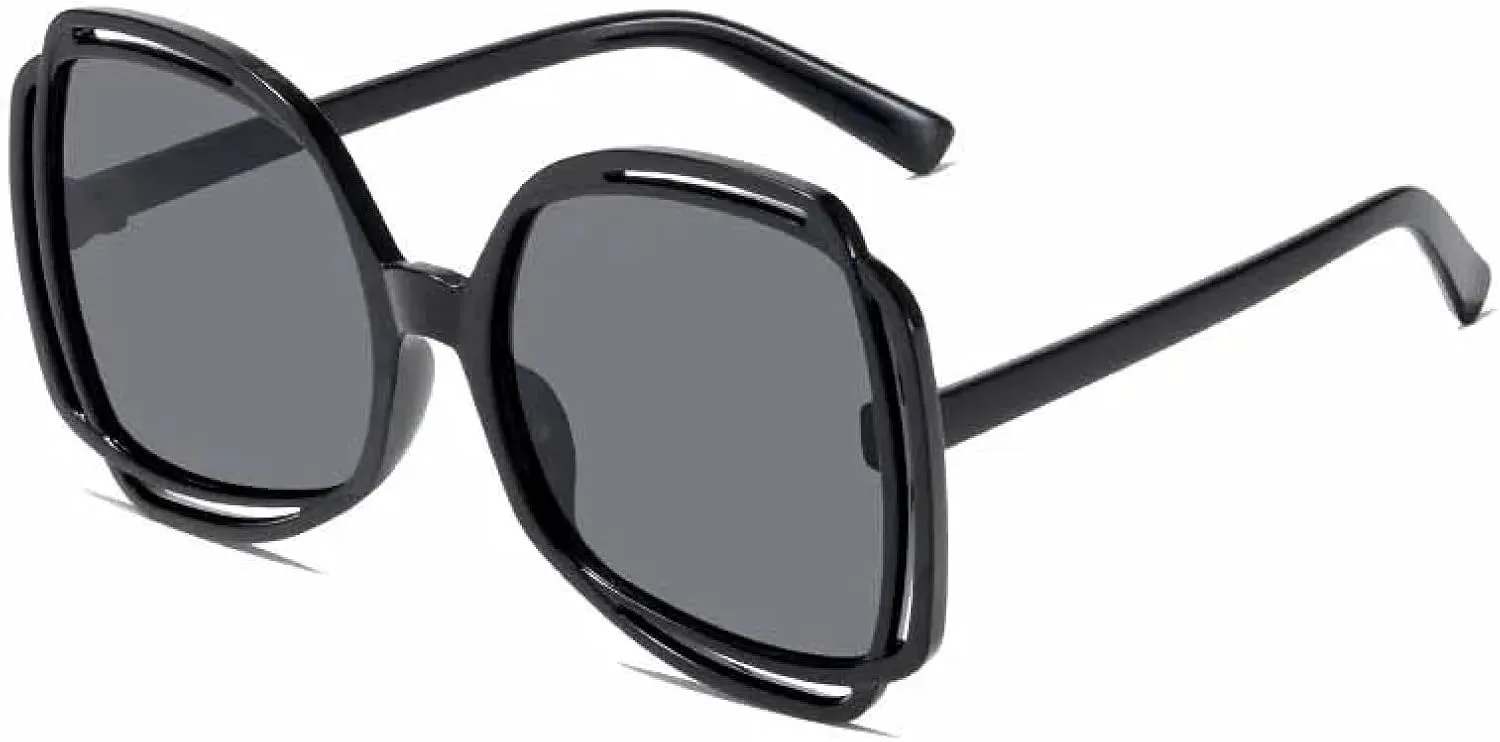 Модные солнцезащитные очки большого размера с выемками, женские, в стиле ретро, уличные, с застежкой-пряжкой, защита от УФ-излучения UV400 ZHZJQE, Black Gray
Модные солнцезащитные очки большого размера с выемками, женские, в стиле ретро, уличные, с застежкой-пряжкой, защита от УФ-излучения UV400 ZHZJQE, Black Gray