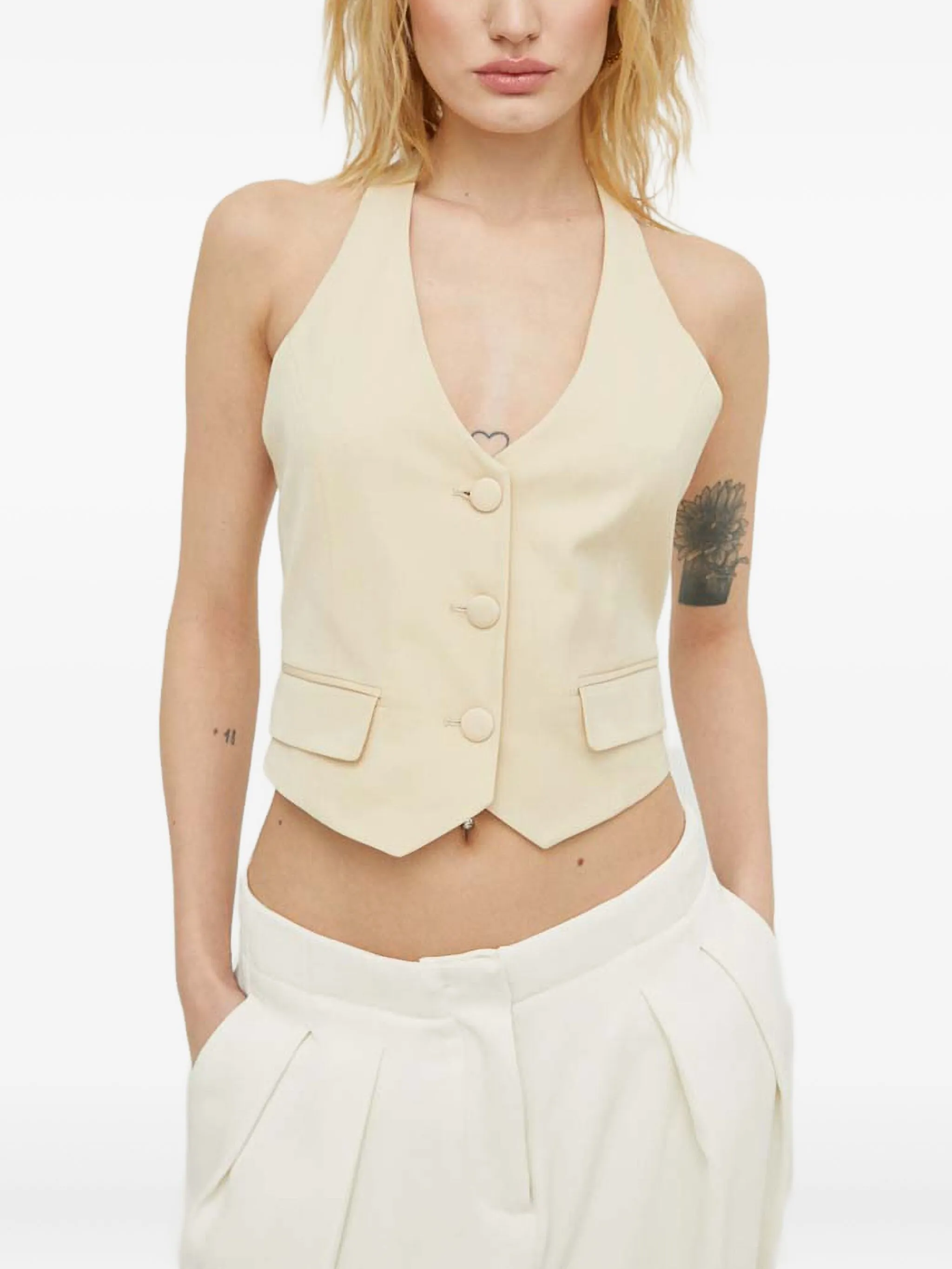 Топ Good с вырезом халтер Ba&Sh, бежевый
Топ Good с вырезом халтер Ba&Sh, бежевый