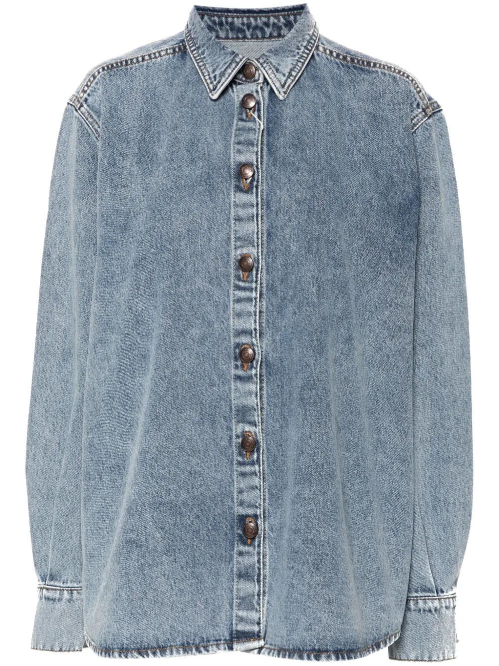 Джинсовая рубашка на пуговицах Magda Butrym, синий
Джинсовая рубашка на пуговицах Magda Butrym, синий