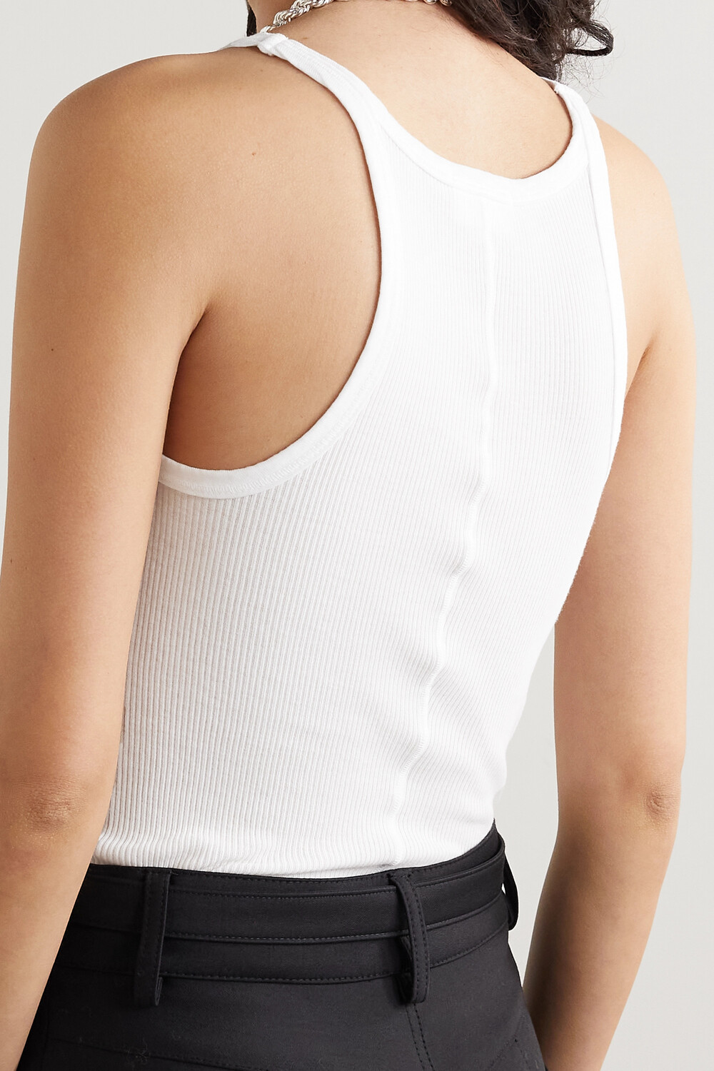 RE/DONE Майка из хлопкового джерси в рубчик, белый
RE/DONE Майка из хлопкового джерси в рубчик, белый