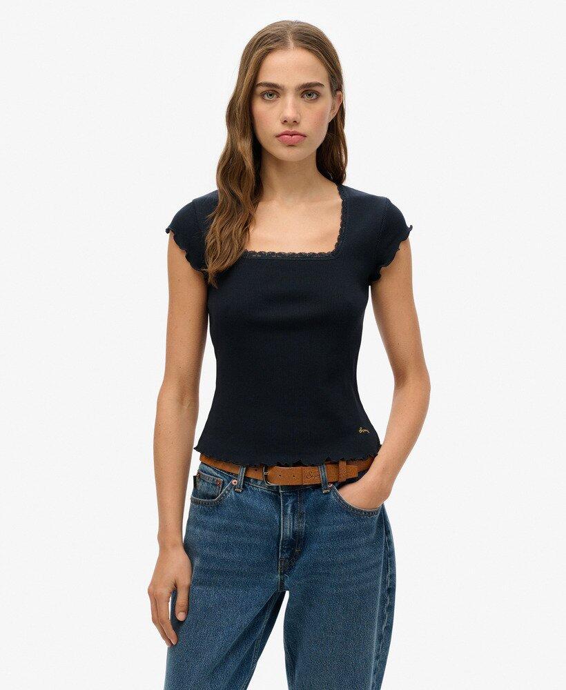 SUPERDRY Футболка с короткими рукавами и квадратным вырезом
SUPERDRY Футболка с короткими рукавами и квадратным вырезом