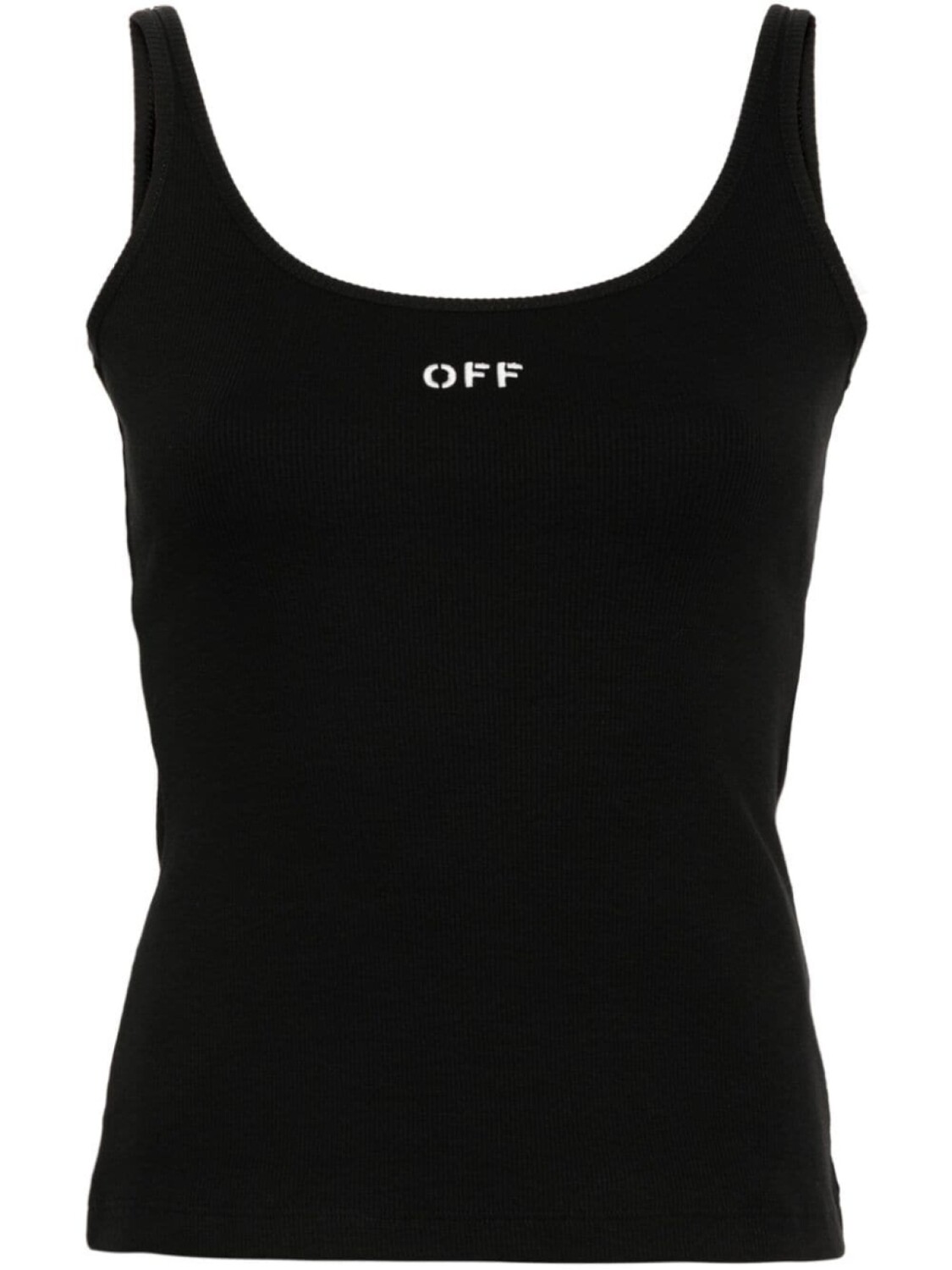 Off-White топ Off Stamp в рубчик, черный
Off-White топ Off Stamp в рубчик, черный