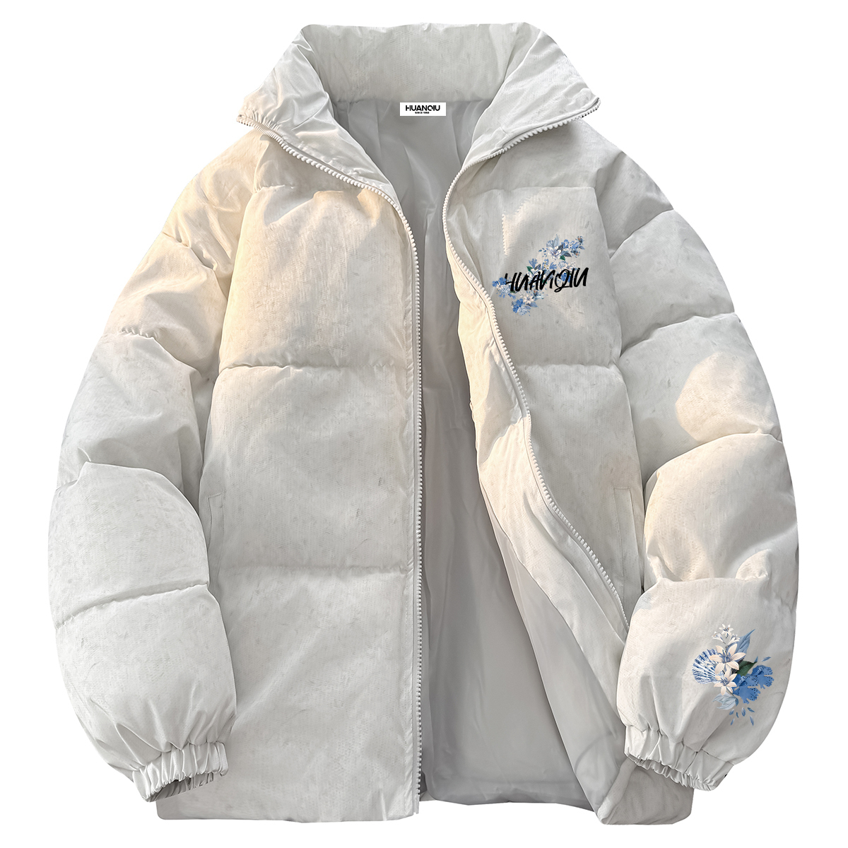 Пуховик Unisex Stand Collar утепленный стеганый HUANQIU, белый heather серый
Пуховик Unisex Stand Collar утепленный стеганый HUANQIU, белый heather серый