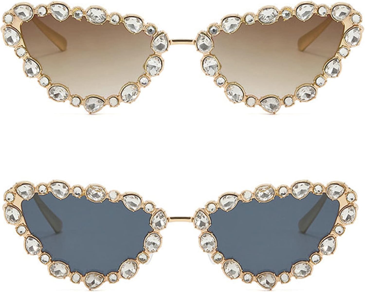 Солнцезащитные очки «Кошачий глаз» с кристаллами для женщин, ретро-очки треугольной формы для вечеринки, металлические очки в стиле хиппи для уличной фотосессии helena, Gold+tea
Солнцезащитные очки «Кошачий глаз» с кристаллами для женщин, ретро-очки треугольной формы для вечеринки, металлические очки в стиле хиппи для уличной фотосессии helena, Gold+tea