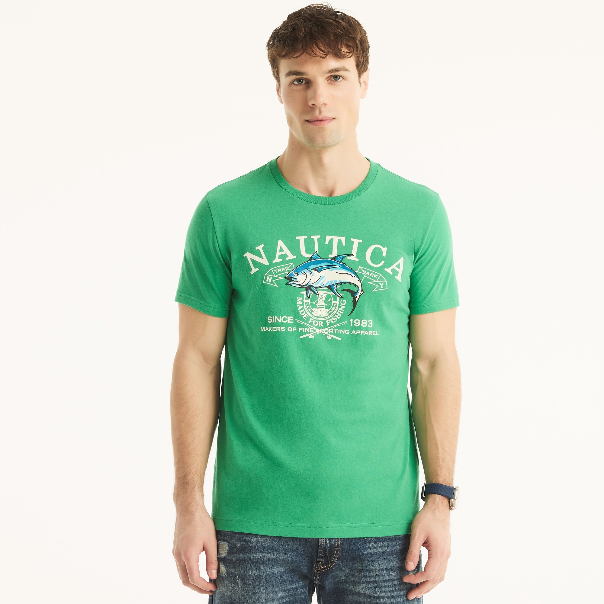Футболка Nautica Mens Sustainably Crafted Made For Fishing с графическим принтом, цвет fresh green
Футболка Nautica Mens Sustainably Crafted Made For Fishing с графическим принтом, цвет fresh green