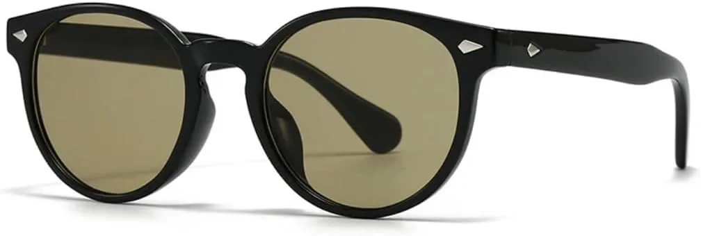 Модные овальные женские солнцезащитные очки в винтажном стиле с заклепками, мужские в стиле панк, с защитой от УФ-излучения UV400 TOIPASTN, Black Olive Green
Модные овальные женские солнцезащитные очки в винтажном стиле с заклепками, мужские в стиле панк, с защитой от УФ-излучения UV400 TOIPASTN, Black Olive Green