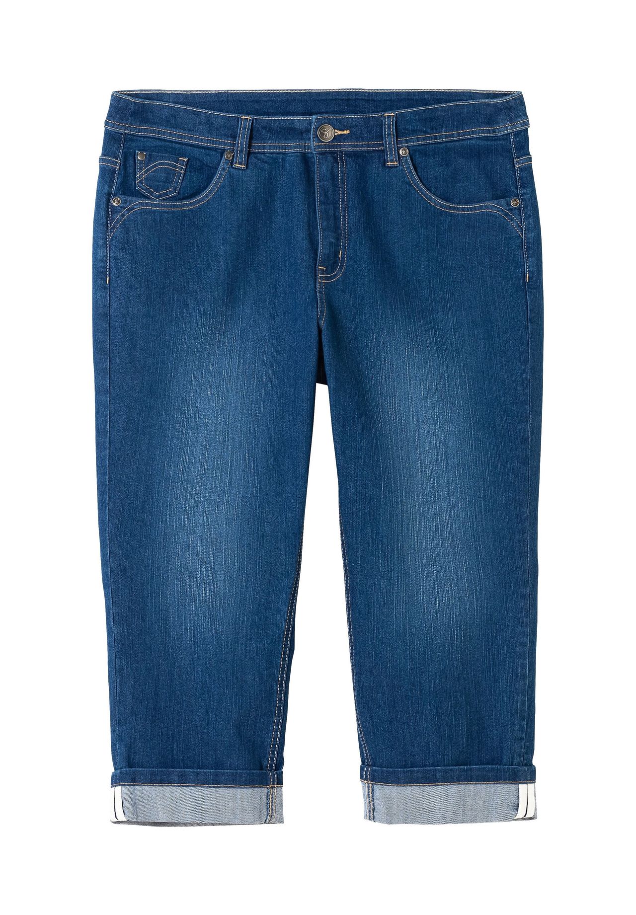 Узкие джинсы 7/8 с контрастной тесьмой по внутреннему краю Sheego, цвет Blue Denim
Узкие джинсы 7/8 с контрастной тесьмой по внутреннему краю Sheego, цвет Blue Denim