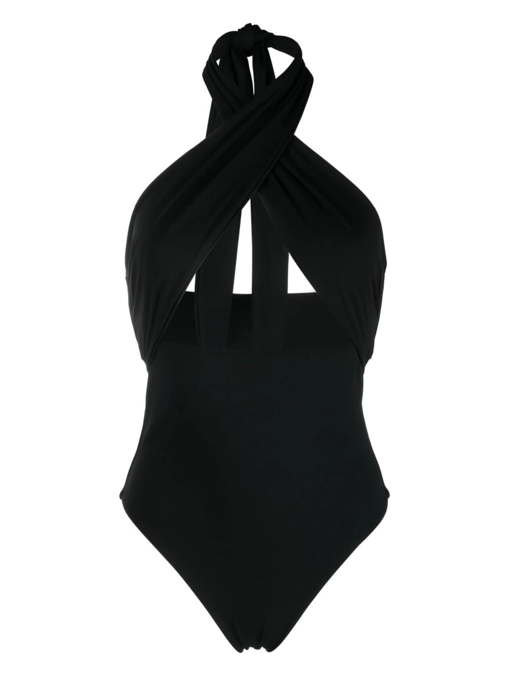 Купальник с перекрестными бретелями и вырезом Nanushka, черный
Купальник с перекрестными бретелями и вырезом Nanushka, черный