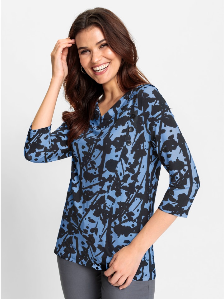 Рубашка с небесно-голубым и черным принтом WITT WEIDEN
Рубашка с небесно-голубым и черным принтом WITT WEIDEN