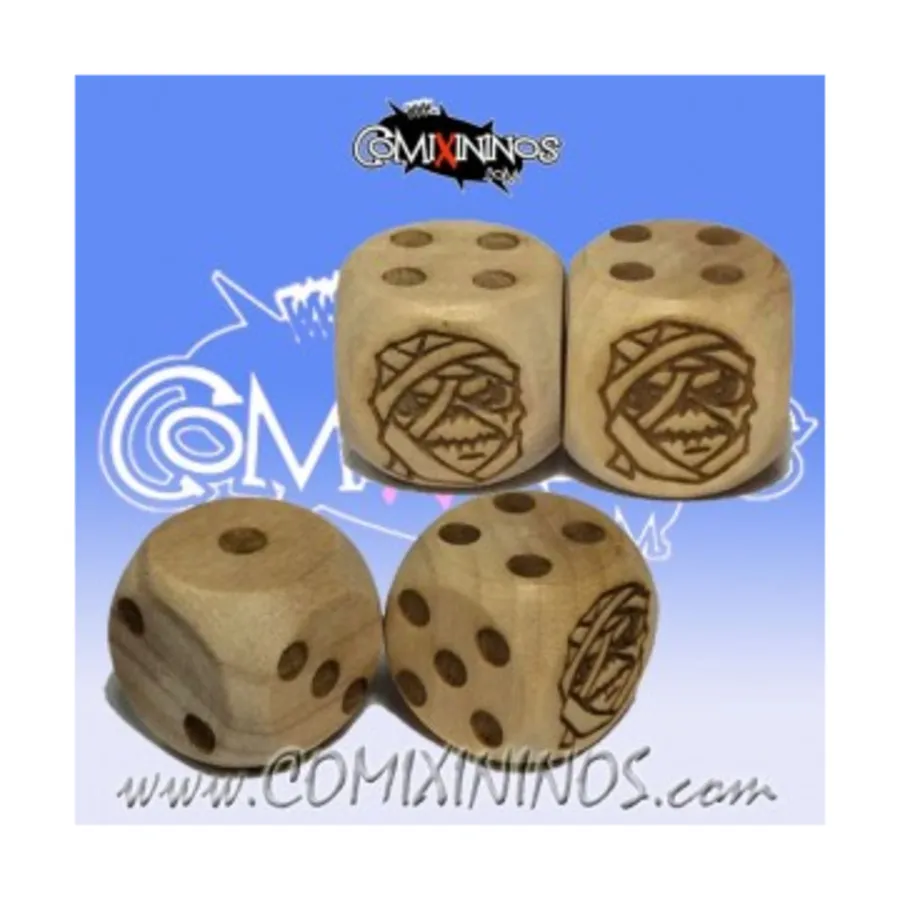 d6 Мумия Нежить с точками (2), Fantasy Football Miniatures - Wooden Dice (16mm)
d6 Мумия Нежить с точками (2), Fantasy Football Miniatures - Wooden Dice (16mm)