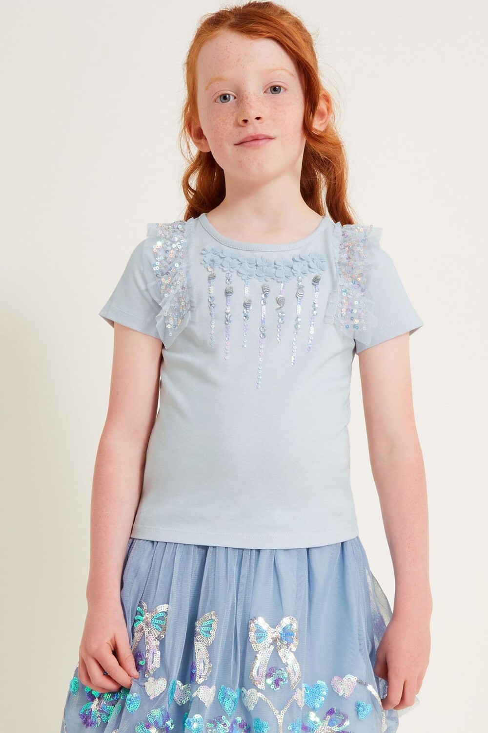 Футболка, украшенная пайетками Monsoon, синий
Футболка, украшенная пайетками Monsoon, синий