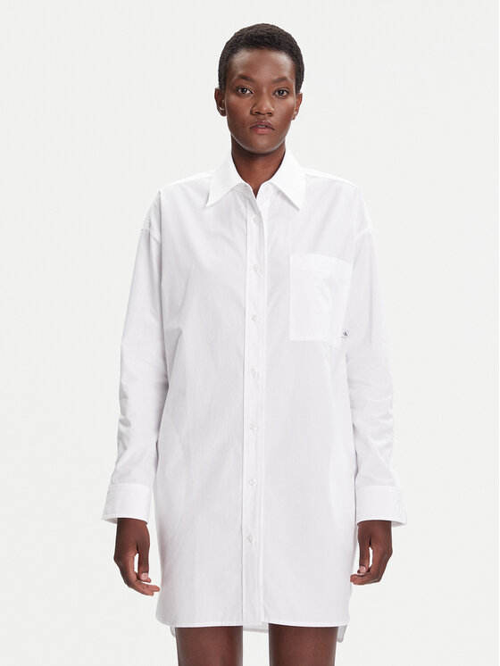 Платье-рубашка oversize LV047C022G Calvin Klein Jeans, белый
Платье-рубашка oversize LV047C022G Calvin Klein Jeans, белый