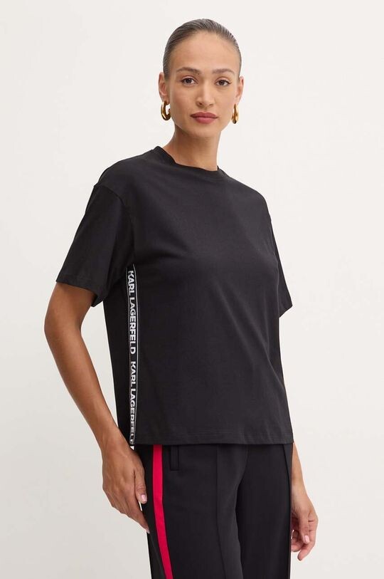 Хлопковая футболка Karl Lagerfeld, черный
Хлопковая футболка Karl Lagerfeld, черный