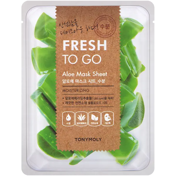 Увлажняющая тканевая маска для лица с алоэ, 22 г Tony Moly Fresh to go aloe
Увлажняющая тканевая маска для лица с алоэ, 22 г Tony Moly Fresh to go aloe