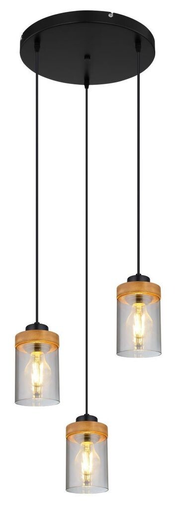Подвесной светильник Globo Lighting, черный матовый металл, темно-коричневое дерево, дымчатое стекло, черный ПВХ-кабель, высота может быть уменьшена, ø: 390 мм, В: 1500 мм, без 3x E27 40 Вт 230 В.
Подвесной светильник Globo Lighting, черный матовый металл, темно-коричневое дерево, дымчатое стекло, черный ПВХ-кабель, высота может быть уменьшена, ø: 390 мм, В: 1500 мм, без 3x E27 40 Вт 230 В.