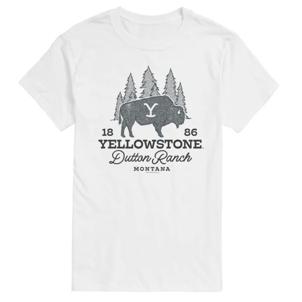 Футболка мужская Yellowstone с принтом "Ранчо Даттон" и изображением бизона Licensed Character, белый
Футболка мужская Yellowstone с принтом "Ранчо Даттон" и изображением бизона Licensed Character, белый