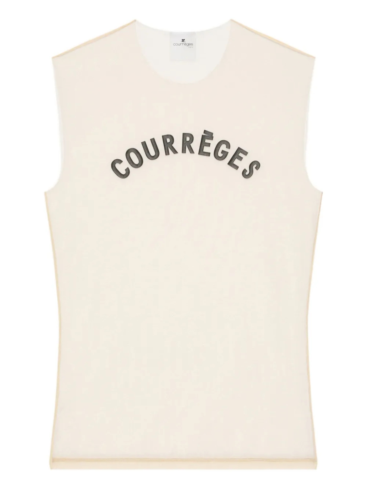 Топ без рукавов с логотипом Courrèges, нейтральный
Топ без рукавов с логотипом Courrèges, нейтральный