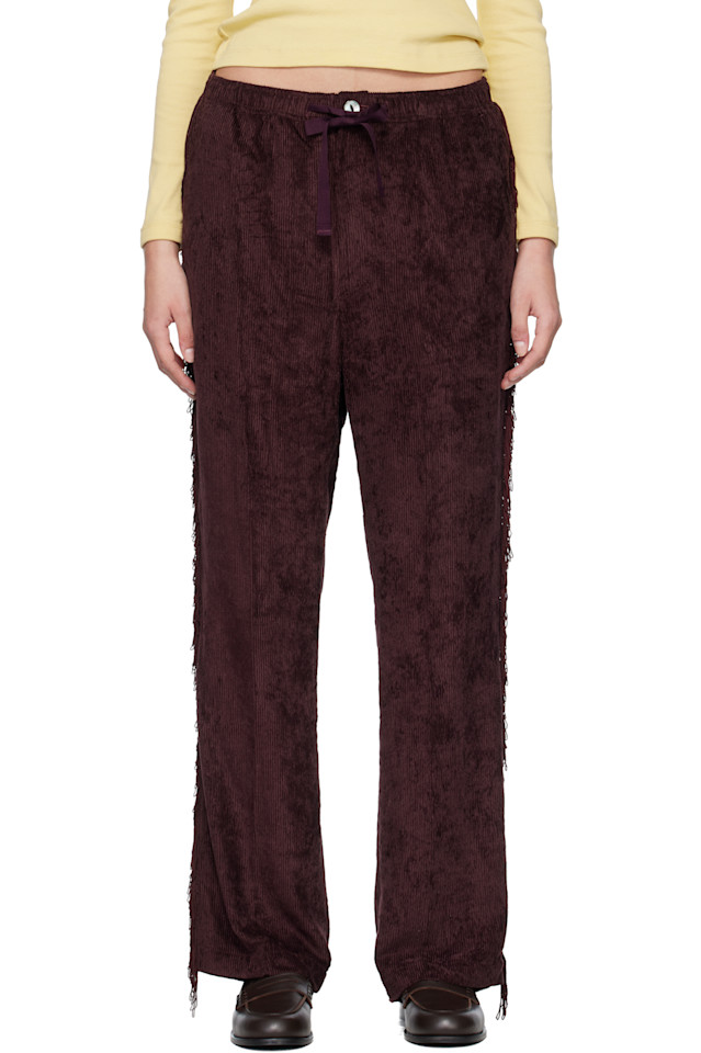 Домашние брюки с бахромой Needles, Burgundy
Домашние брюки с бахромой Needles, Burgundy