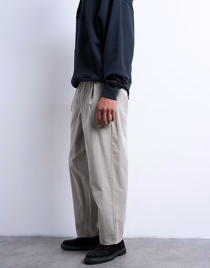 Брюки Taper Fit из парусины цвета «камень» Topman
Брюки Taper Fit из парусины цвета «камень» Topman