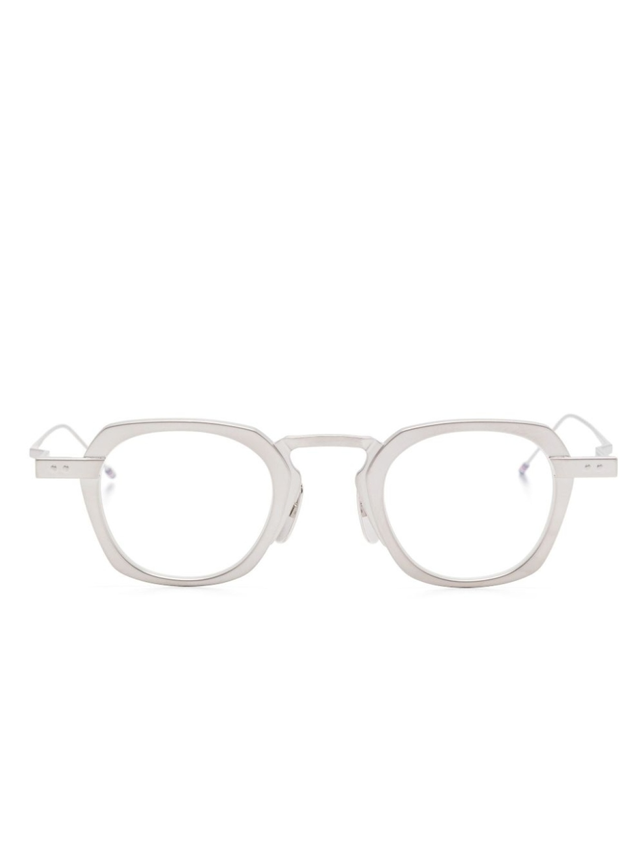 Очки в круглой оправе Thom Browne Eyewear, серебряный
Очки в круглой оправе Thom Browne Eyewear, серебряный