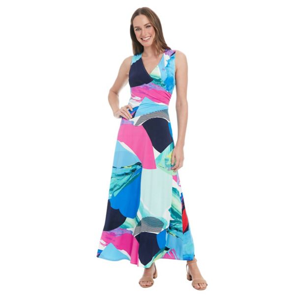 Женское платье макси без рукавов с присборенным лифом London Times, цвет white blue
Женское платье макси без рукавов с присборенным лифом London Times, цвет white blue