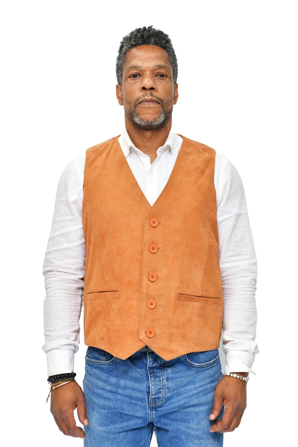 Классический жилет из норвичской козьей замши Infinity Leather, коричневый
Классический жилет из норвичской козьей замши Infinity Leather, коричневый