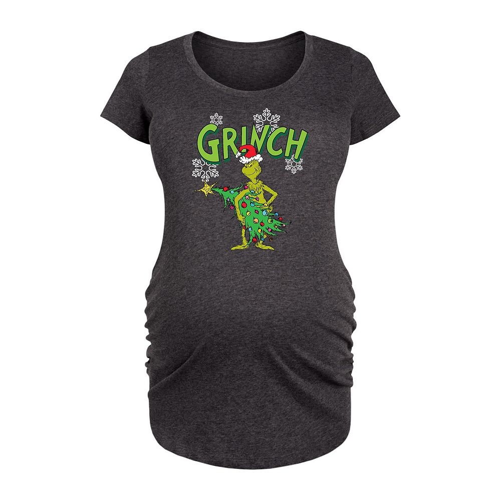 Футболка The Grinch с рисунком дерева для беременных Licensed Character, цвет Heather Charcoal 
Футболка The Grinch с рисунком дерева для беременных Licensed Character, цвет Heather Charcoal