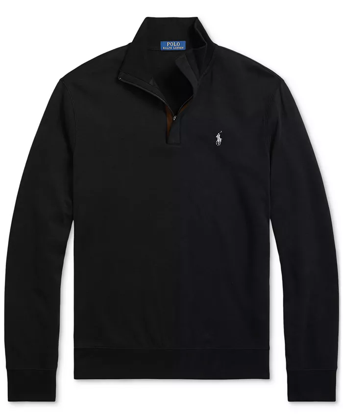 Мужская толстовка Big & Tall Luxury Jersey с молнией на четверть Polo Ralph Lauren, черный
Мужская толстовка Big & Tall Luxury Jersey с молнией на четверть Polo Ralph Lauren, черный