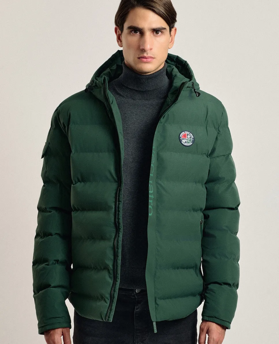 Мужской стеганый пуховик цвета хаки Valecuatro
Мужской стеганый пуховик цвета хаки Valecuatro